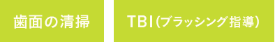 歯面の清掃 TBI
