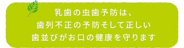 乳歯の虫歯予防