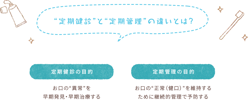 定期管理と定期健診の違いとは？